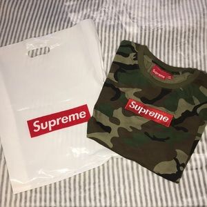 supreme camo shirt box logo